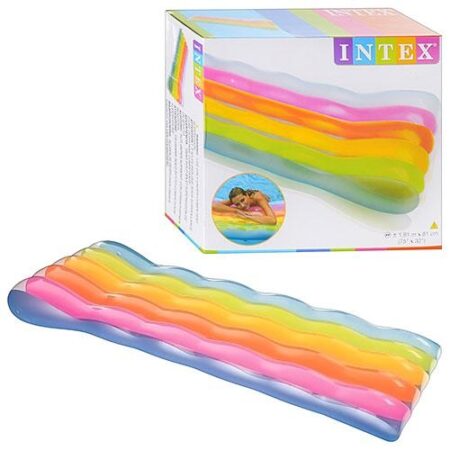 58876 INTEX – НАДУВЕН ДЮШЕК НА ЦВЕТНИ ИВИЦИ