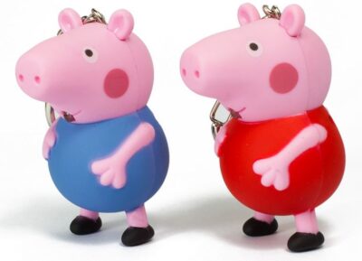 СВЕТЕЩИ КЛЮЧОДЪРЖАТЕЛИ PEPPA PIG - ПЕПА ПРАСЕТО 24 БР. В КУТИЯ