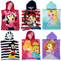 BEACH PONCHO MINNIE MICKEY JAKE PRINCESS FROZEN -  ДЕТСКО ПОНЧО ЗА ПЛАЖ ФРОУЗЪН, МИКИ И МИНИ МАУС, ПРИНЦЕСИ