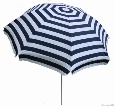 BEACH UMBRELLA BLUE AND WHITE STRIPES - ПЛАЖЕН ЧАДЪР НА СИНИ И БЕЛИ ИВИЦИ 150 CM ШИРОЧИНА ДО 190 CM ДЪЛЖИНА